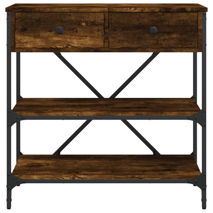 Console Table Smoked Oak 75x34,5x75 cm Engineered Wood