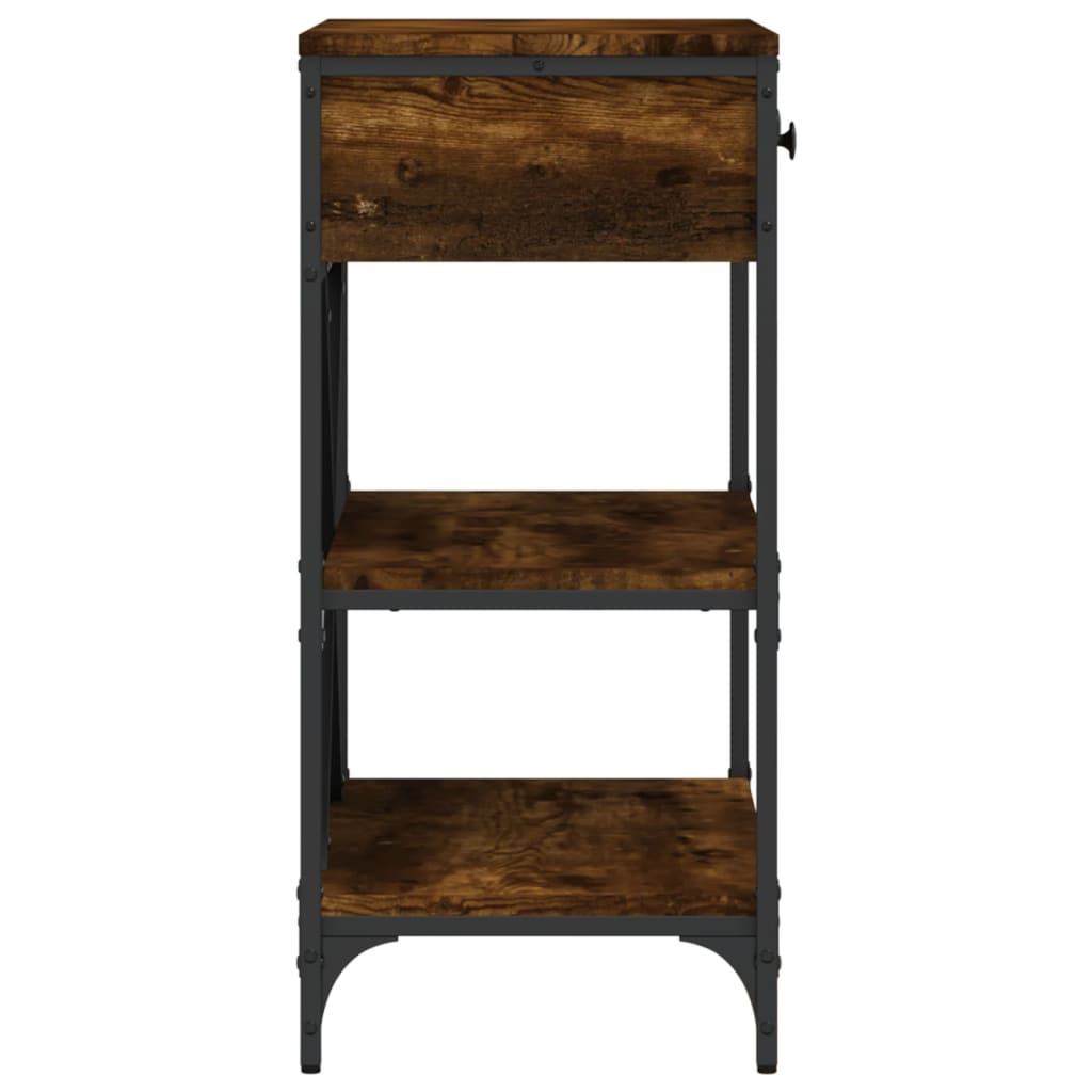 Console Table Smoked Oak 75x34,5x75 cm Engineered Wood
