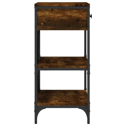 Console Table Smoked Oak 75x34,5x75 cm Engineered Wood