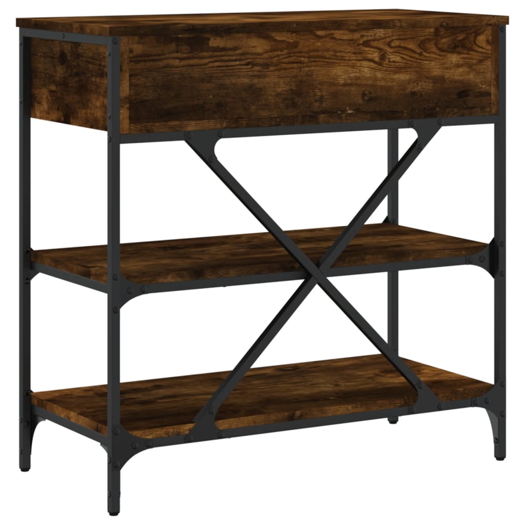 Console Table Smoked Oak 75x34,5x75 cm Engineered Wood