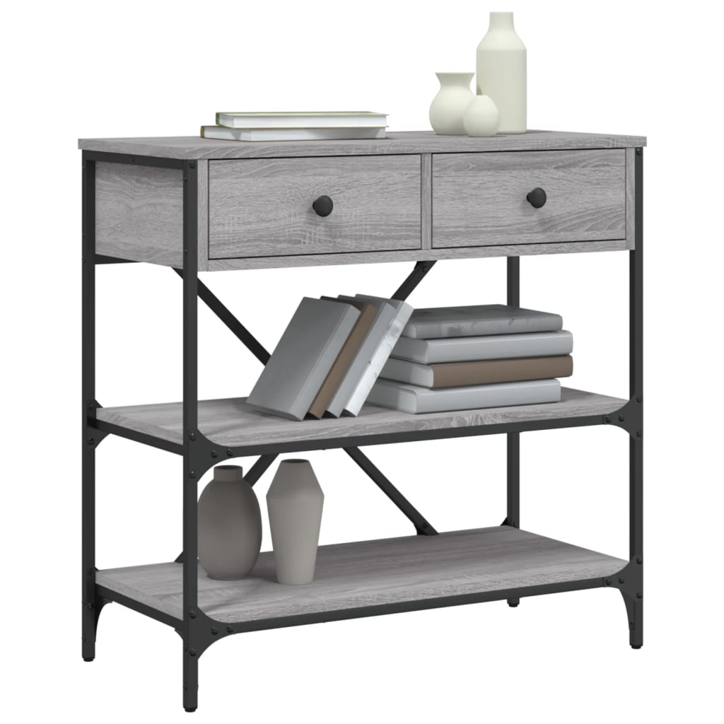 Console Table Grey Sonoma 75x34,5x75 cm Engineered Wood