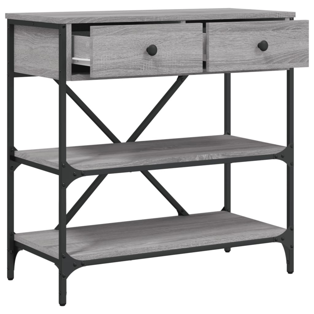 Console Table Grey Sonoma 75x34,5x75 cm Engineered Wood