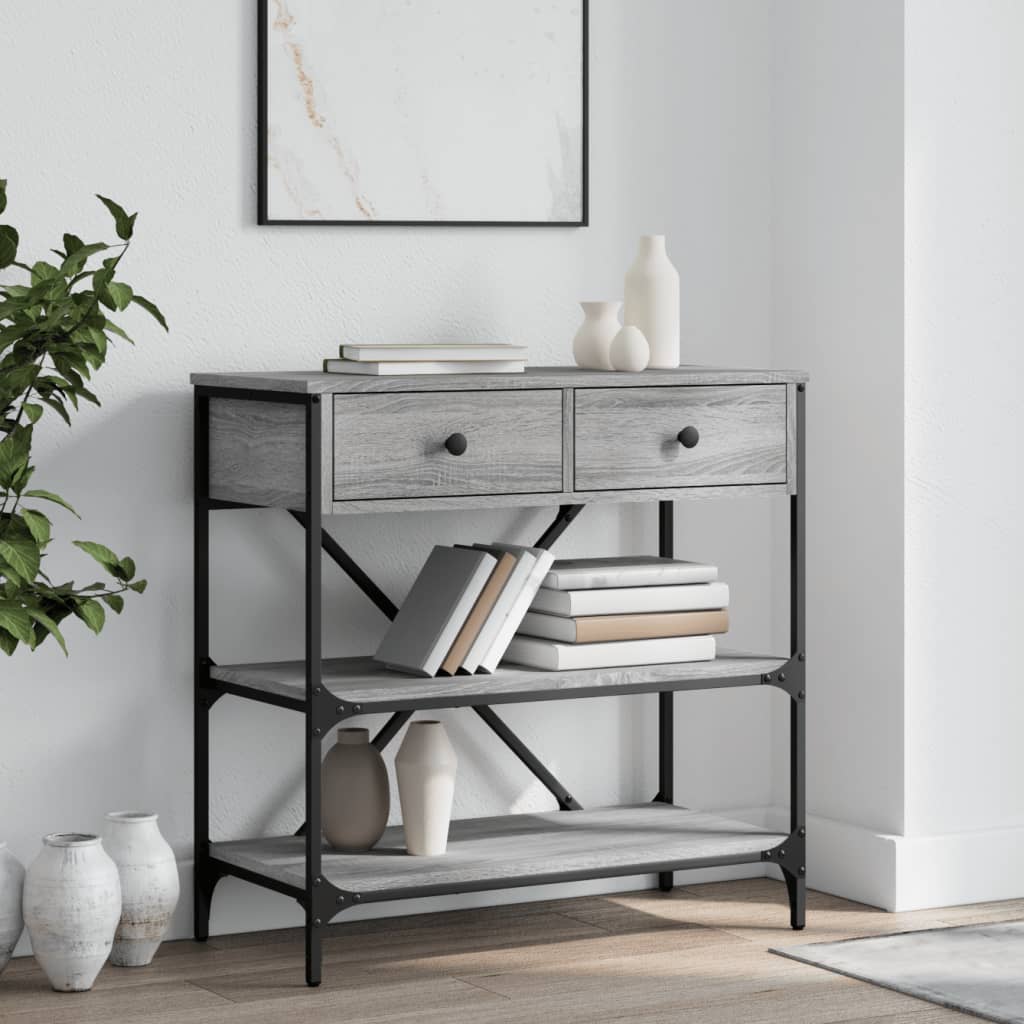 Console Table Grey Sonoma 75x34,5x75 cm Engineered Wood