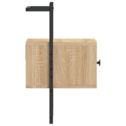 Bedside Cabinet Wall-mounted Sonoma Oak 35x30x51 cm Engineered Wood