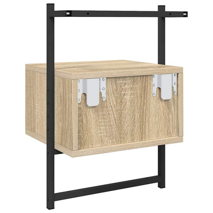 Bedside Cabinet Wall-mounted Sonoma Oak 35x30x51 cm Engineered Wood