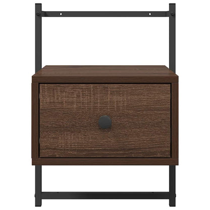 Bedside Cabinet Wall-mounted Brown Oak 35x30x51 cm Engineered Wood