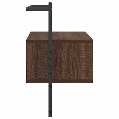 Bedside Cabinet Wall-mounted Brown Oak 35x30x51 cm Engineered Wood