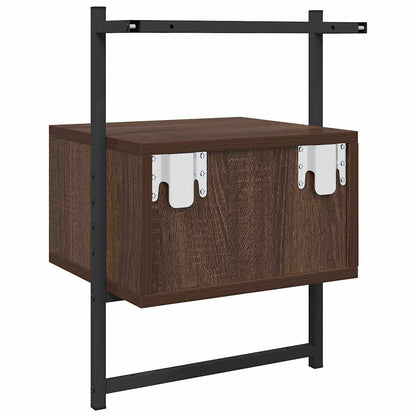 Bedside Cabinet Wall-mounted Brown Oak 35x30x51 cm Engineered Wood