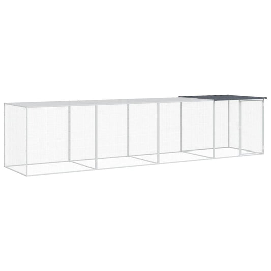 Chicken Cage with Roof Anthracite 403x98x90 cm Galvanised Steel