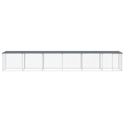 Chicken Cage with Roof Anthracite 603x98x90 cm Galvanised Steel