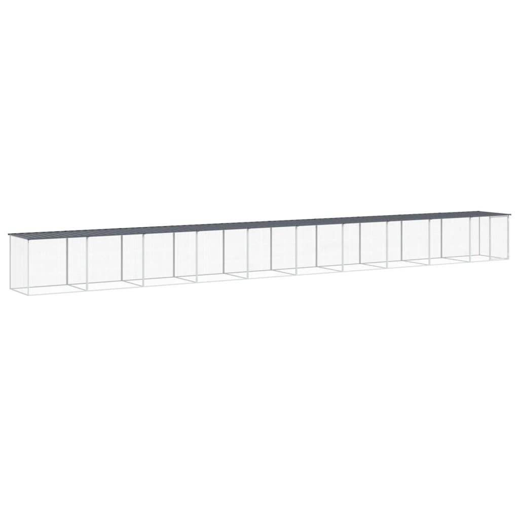 Chicken Cage with Roof Anthracite 1003x98x90cm Galvanised Steel