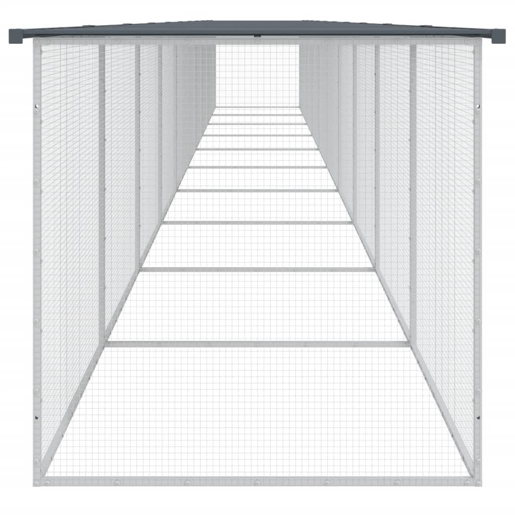 Chicken Cage with Roof Anthracite 1003x98x90cm Galvanised Steel