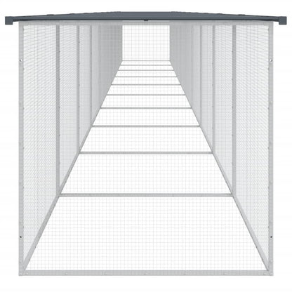 Chicken Cage with Roof Anthracite 1003x98x90cm Galvanised Steel