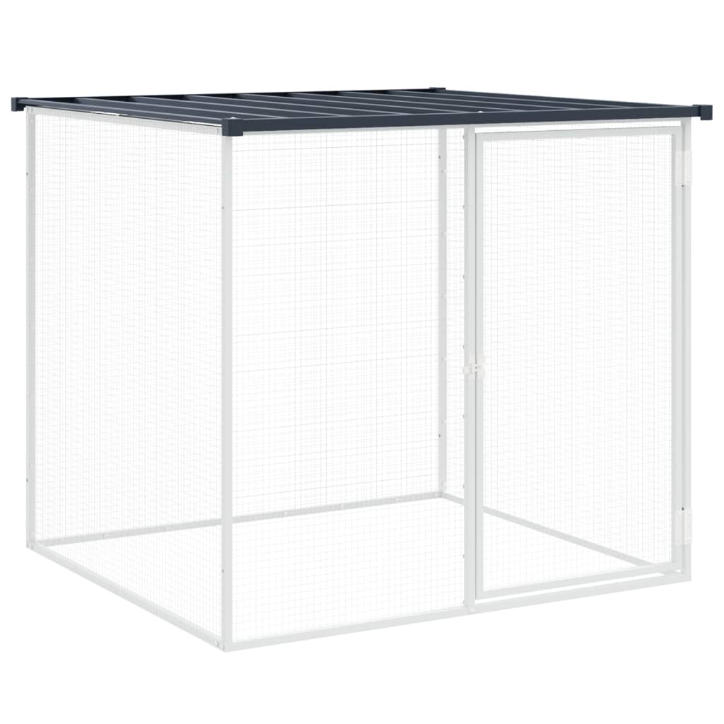Chicken Cage with Roof Anthracite 1003x98x90cm Galvanised Steel