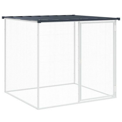 Chicken Cage with Roof Anthracite 1003x98x90cm Galvanised Steel