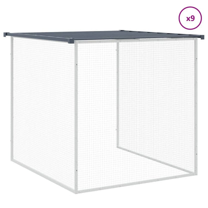 Chicken Cage with Roof Anthracite 1003x98x90cm Galvanised Steel