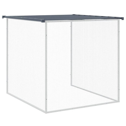 Chicken Cage with Roof Anthracite 1003x98x90cm Galvanised Steel