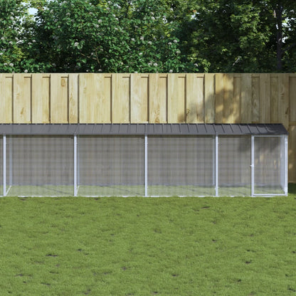 Chicken Cage with Roof Anthracite 1003x98x90cm Galvanised Steel