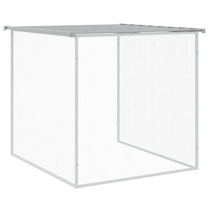 Chicken Cage with Roof Light Grey 1003x98x90cm Galvanised Steel