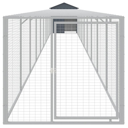 Chicken Cage with Run Anthracite 117x1017x123 cm