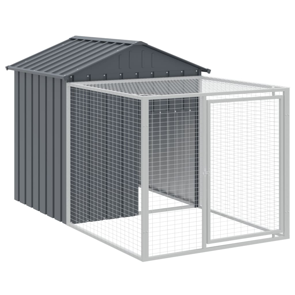 Chicken Cage with Run Anthracite 117x1017x123 cm