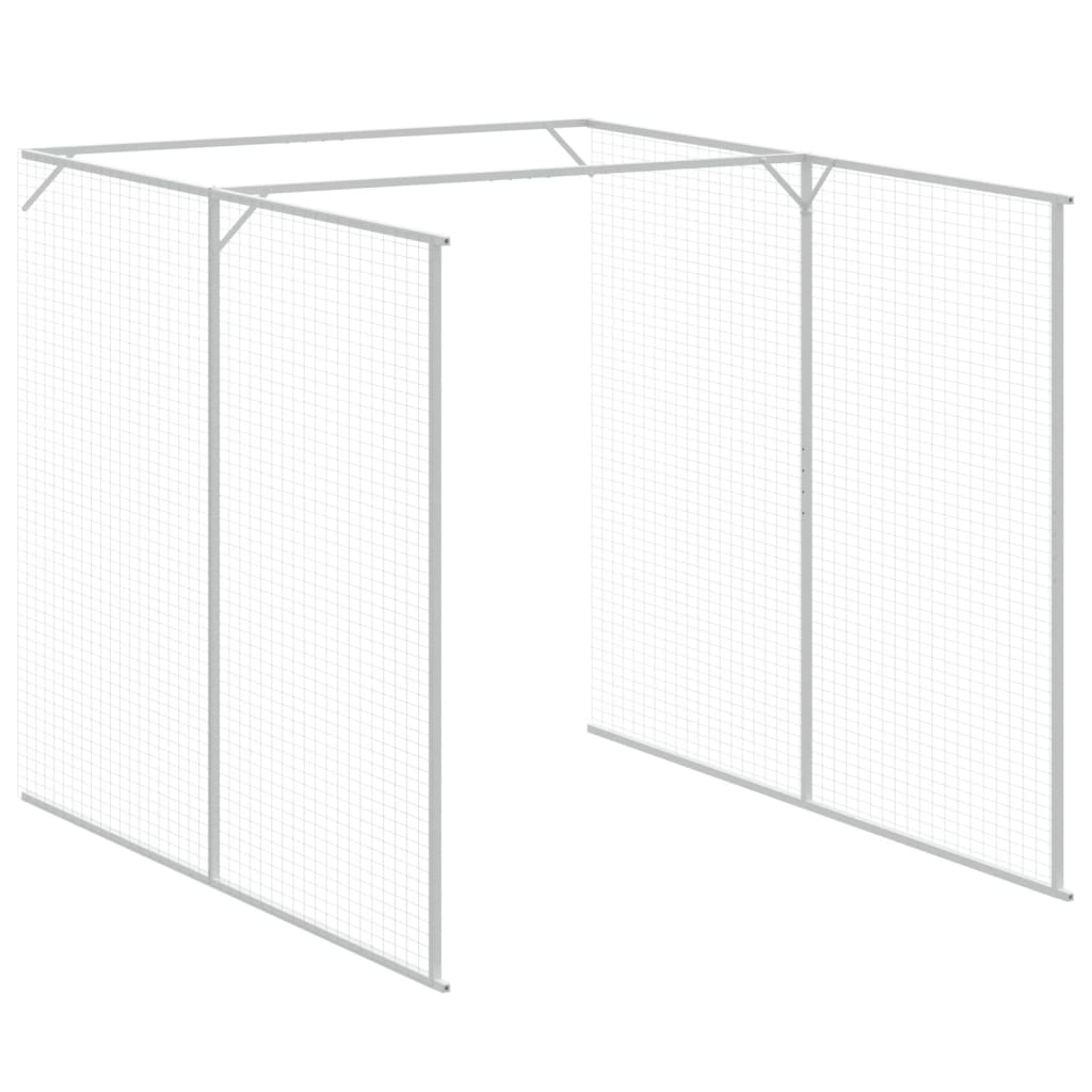 Dog House with Run Anthracite 165x455x181 cm Galvanised Steel