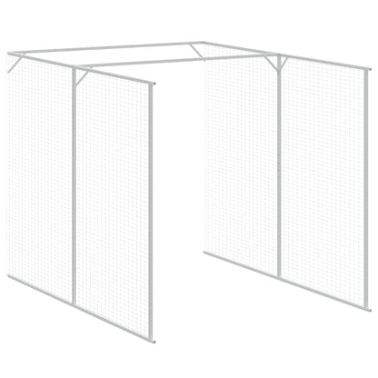 Dog House with Run Anthracite 165x455x181 cm Galvanised Steel