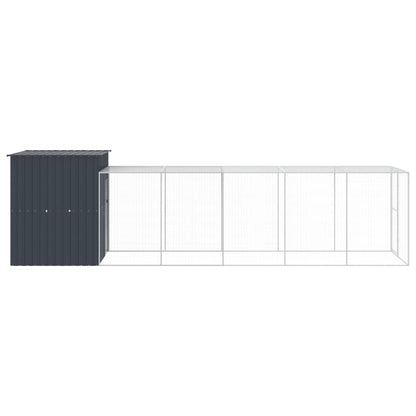 Chicken Cage | Anthracite | Galvanised steel | 165x659x181 cm | Durable