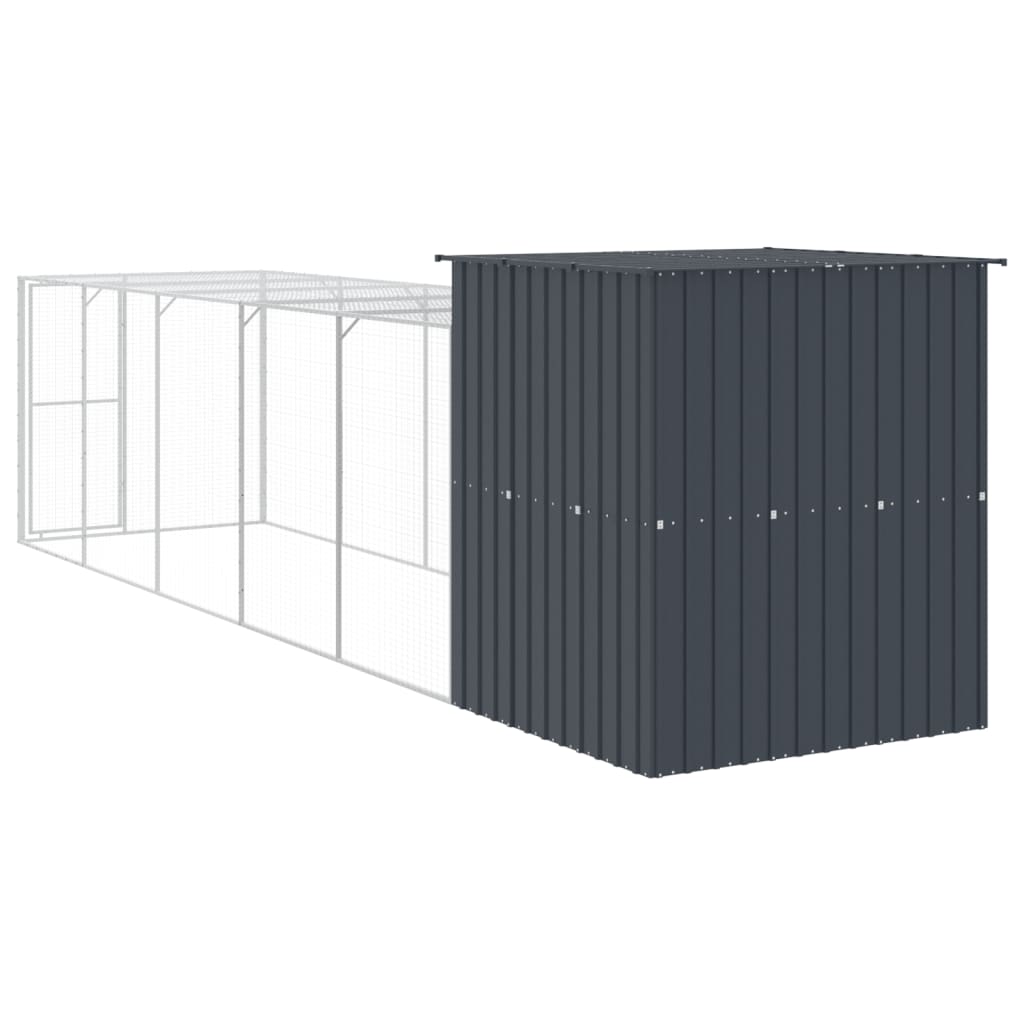 Chicken Cage | Anthracite | Galvanised steel | 165x659x181 cm | Durable