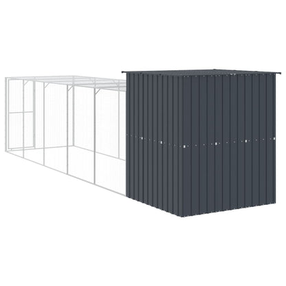 Chicken Cage | Anthracite | Galvanised steel | 165x659x181 cm | Durable