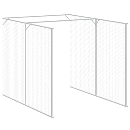 Chicken Cage with Run Anthracite 165x1271x181 cm Galvanised Steel