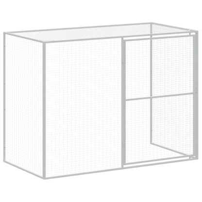 Dog House with Run Anthracite 214x253x181 cm Galvanised Steel