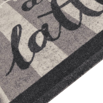 Kitchen Rug Washable Coffee Black 60x180 cm Velvet