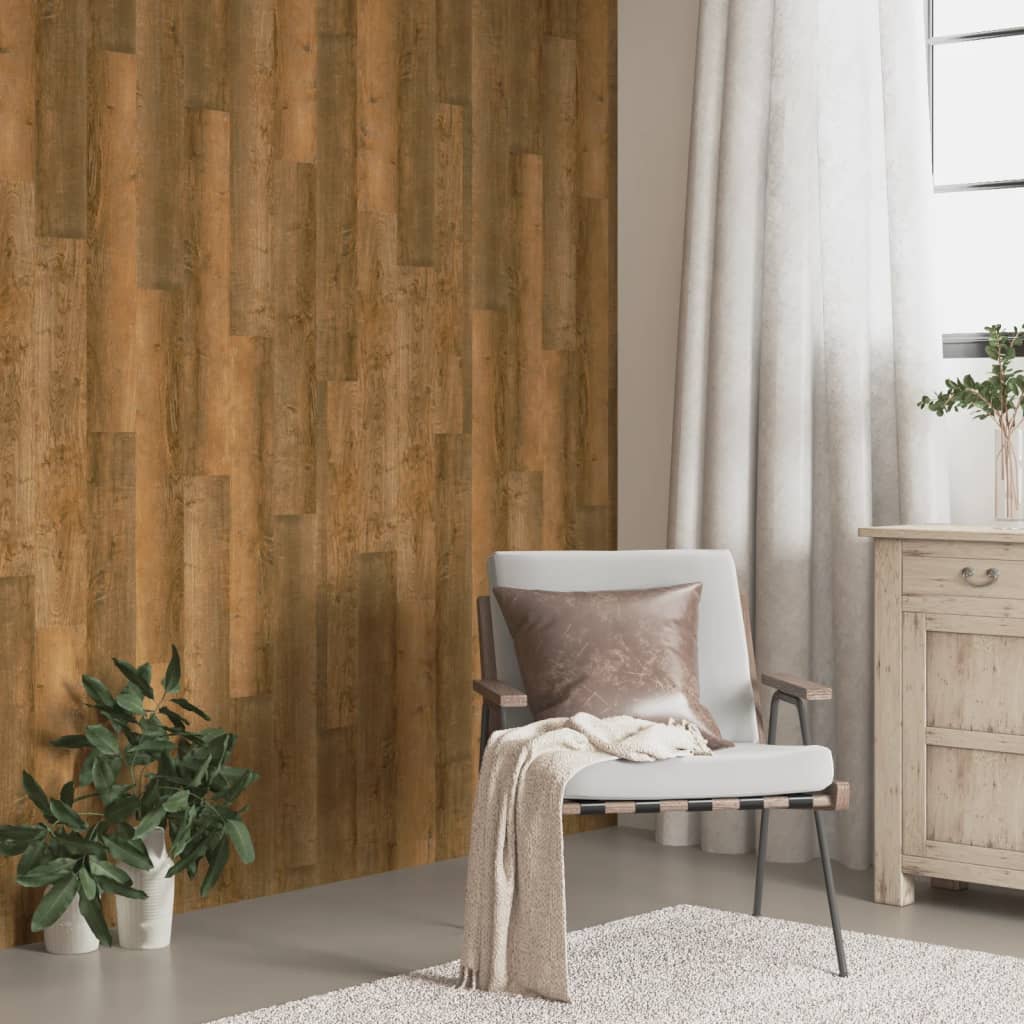 Wall Panels Wood Look Brown PVC 4.12 m²