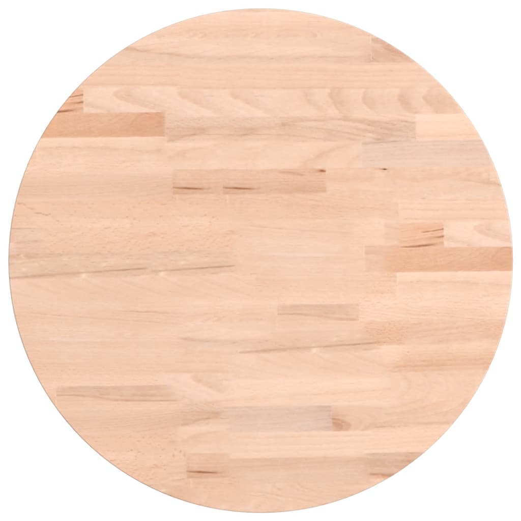 Table Top Ø40x1.5 cm Round Solid Wood Beech