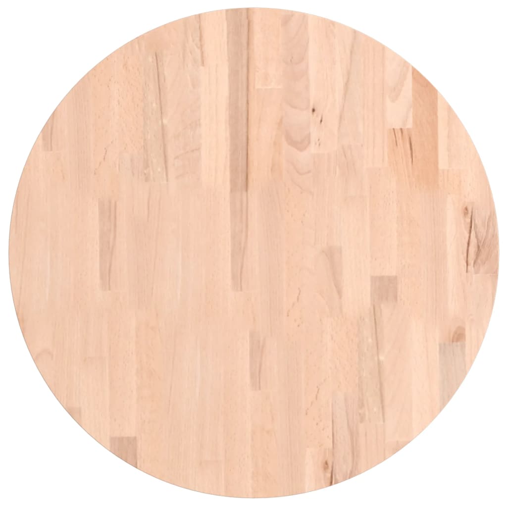 Table Top Ø60x1.5 cm Round Solid Wood Beech