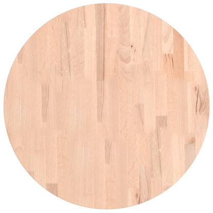 Table Top Ø60x1.5 cm Round Solid Wood Beech