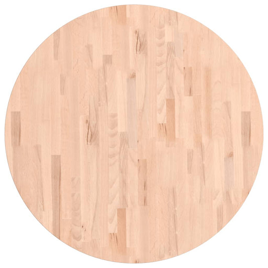 Table Top Ø90x1,5 cm Round Solid Wood Beech