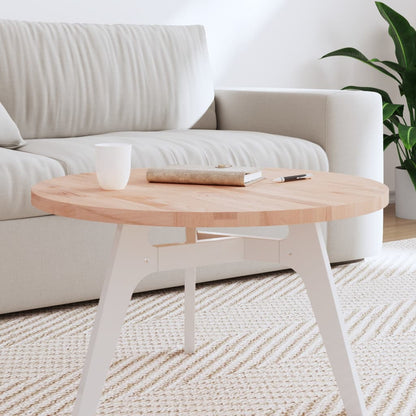 Table Top Ø70x2.5 cm Round Solid Wood Beech