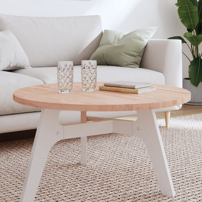Table Top Ø80x2.5 cm Round Solid Wood Beech