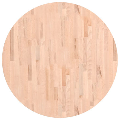 Table Top Ø90x2.5 cm Round Solid Wood Beech
