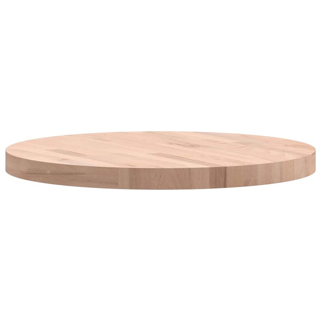 Table Top Ø60x4 cm Round Solid Wood Beech