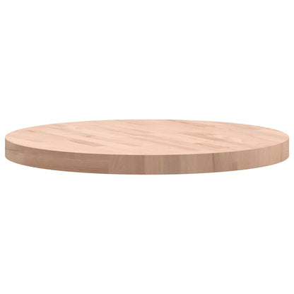 Table Top Ø60x4 cm Round Solid Wood Beech
