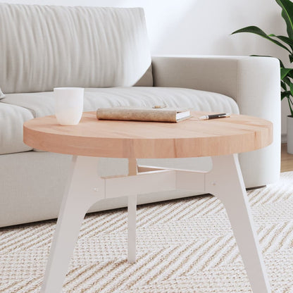 Table Top Ø60x4 cm Round Solid Wood Beech