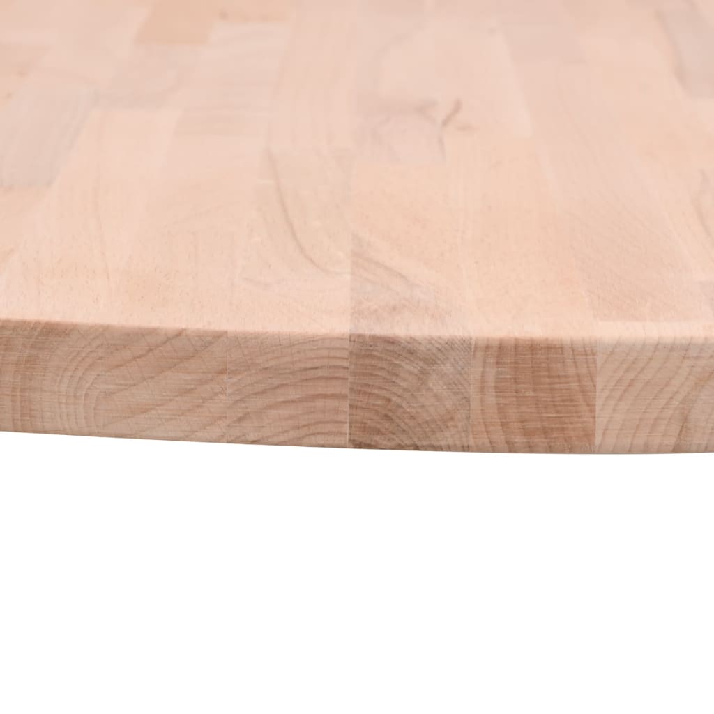 Table Top Ø70x4 cm Round Solid Wood Beech