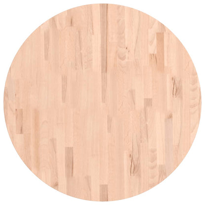 Table Top Ø80x4 cm Round Solid Wood Beech