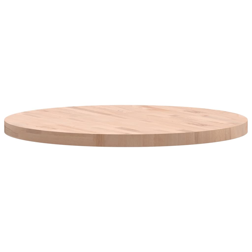 Table Top Ø80x4 cm Round Solid Wood Beech