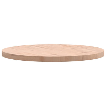 Table Top Ø80x4 cm Round Solid Wood Beech