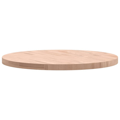 Table Top Ø80x4 cm Round Solid Wood Beech