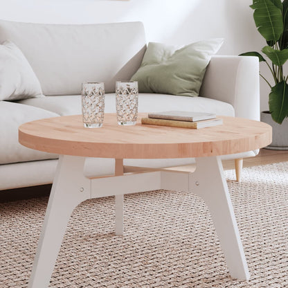 Table Top Ø80x4 cm Round Solid Wood Beech